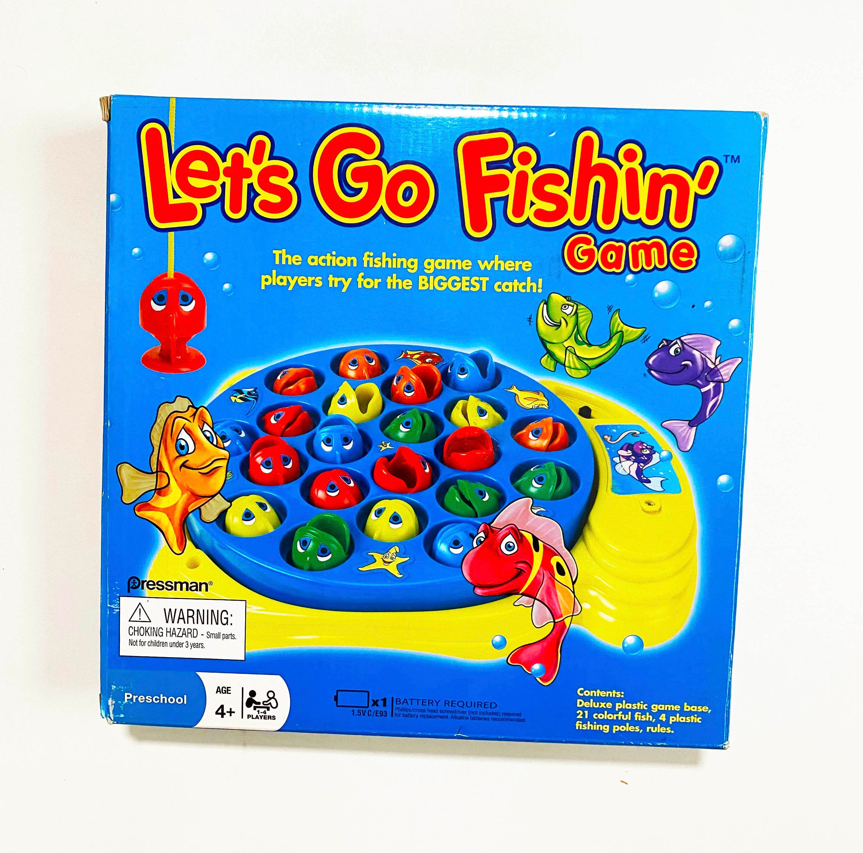 Vintage Let's Go Fishin Game 100% Complete Board Game Toy Fishing Tested  Works Fishing 1990s 90s -  India