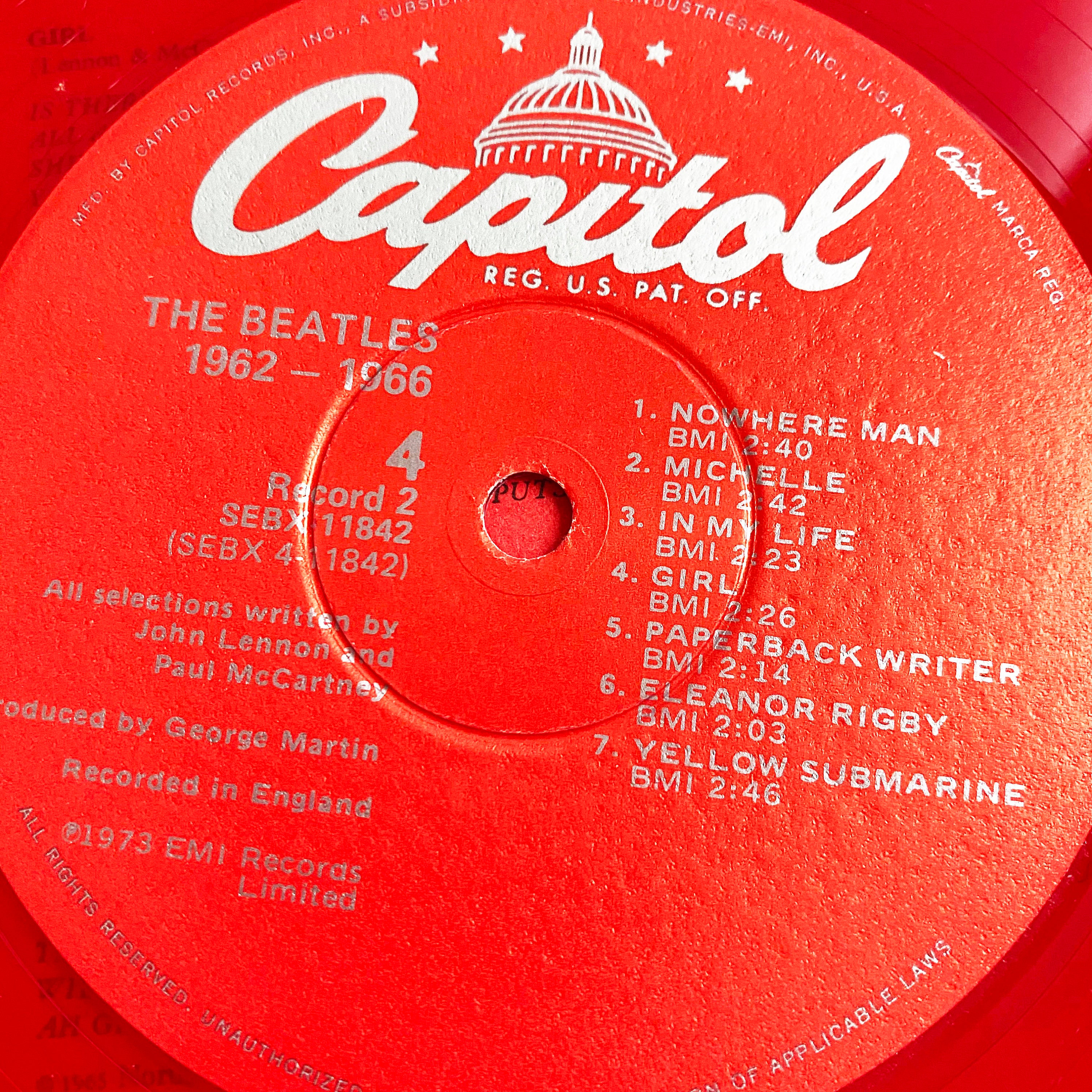 Vintage Red Vinyl the Beatles 19621966 Greatest Hits Gatefold Album  Collection 12 LP Record Vinyl Album 70s Red Vinyl 1973 