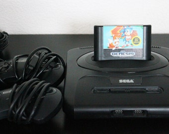 Sega Genesis Console - Vintage 90s Video Game System - Tested Complete Set, 2 Controllers, Power & TV Adapters Included
