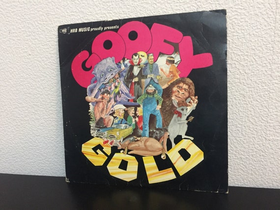 Vintage Horror Sounds of Terror Goofy Gold Monster LP Record Vinyl