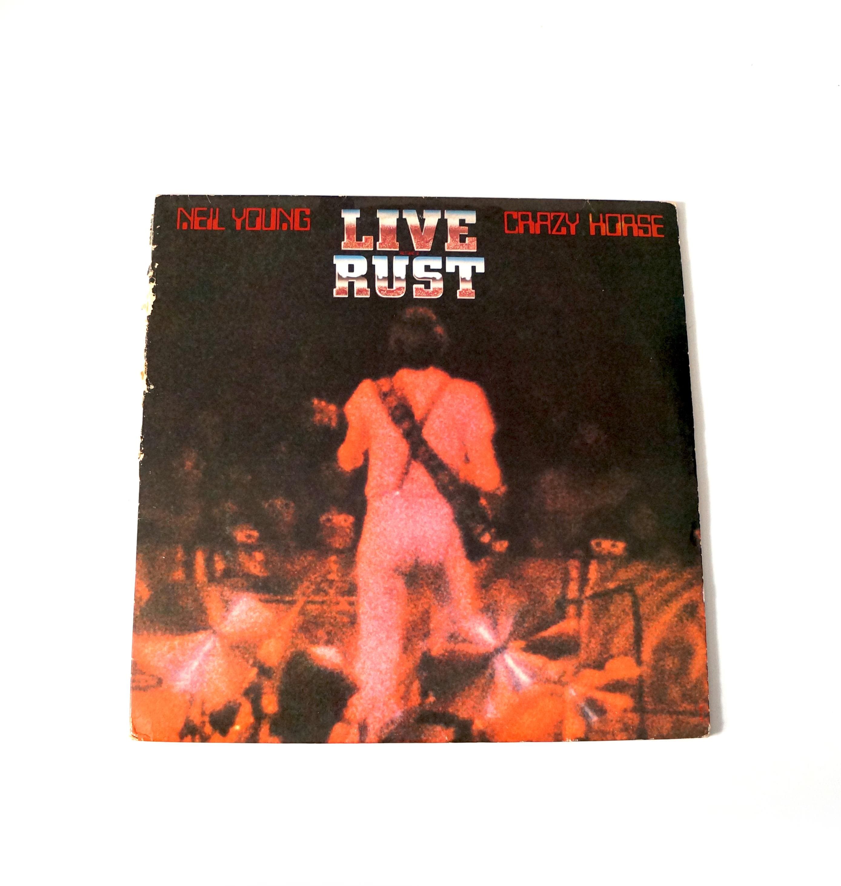 Vintage Neil Young and Crazy Horse Live Rust 1979 Live Vinyl Album