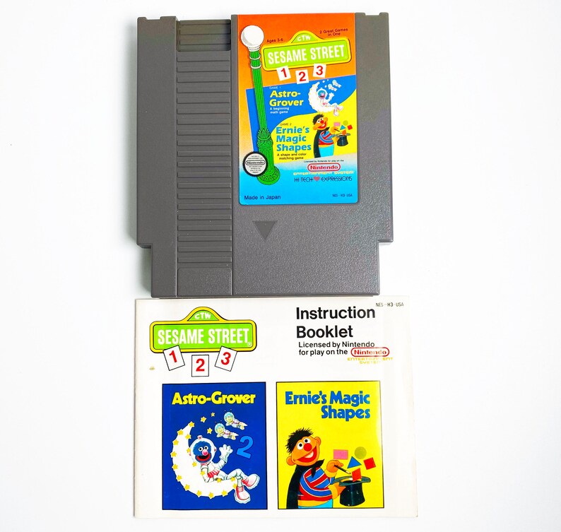 Vintage Nintendo NES Sesame Street 123 Astro Grover Etsy