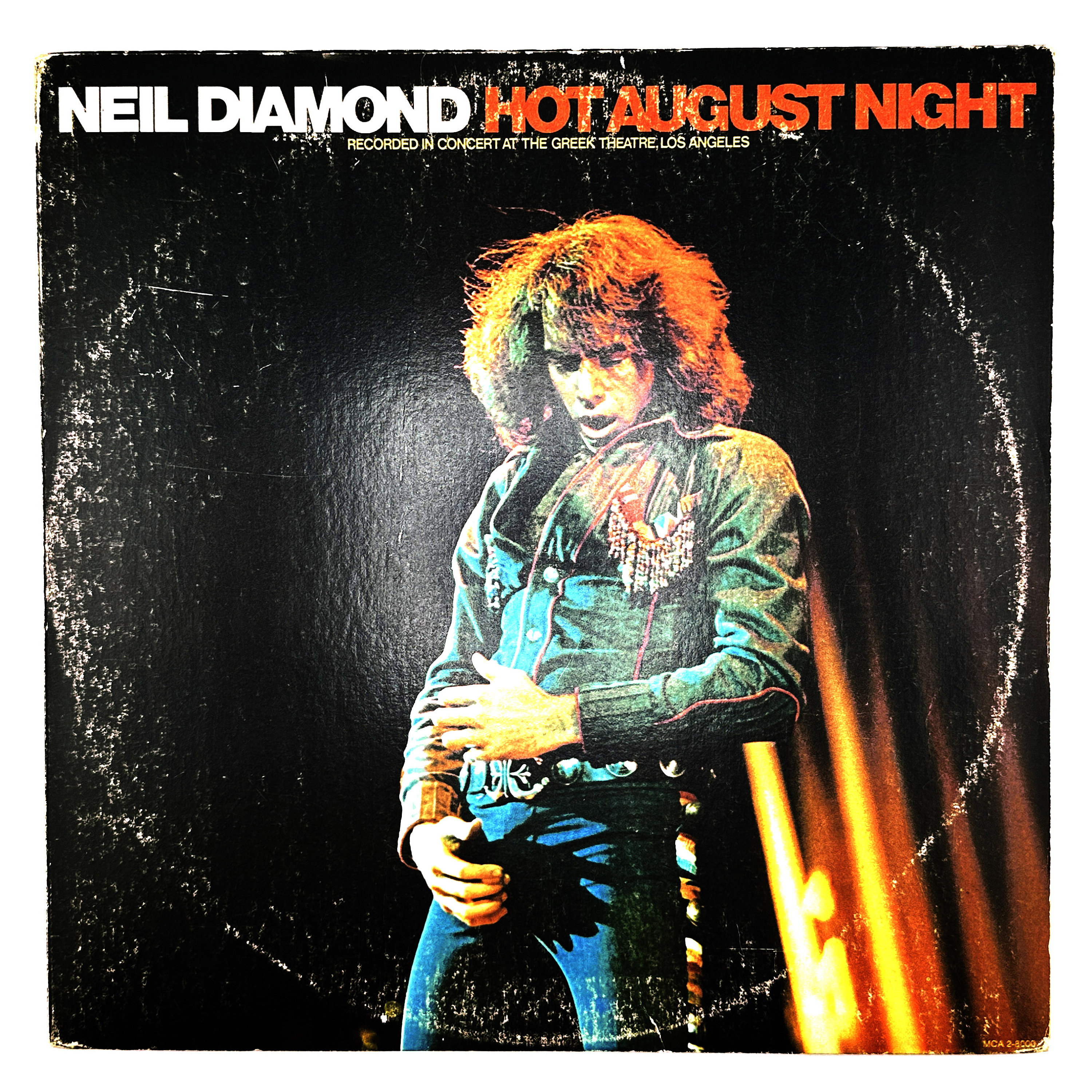 Vintage Neil Diamond Hot August Night Double Live Album Vinyl LP