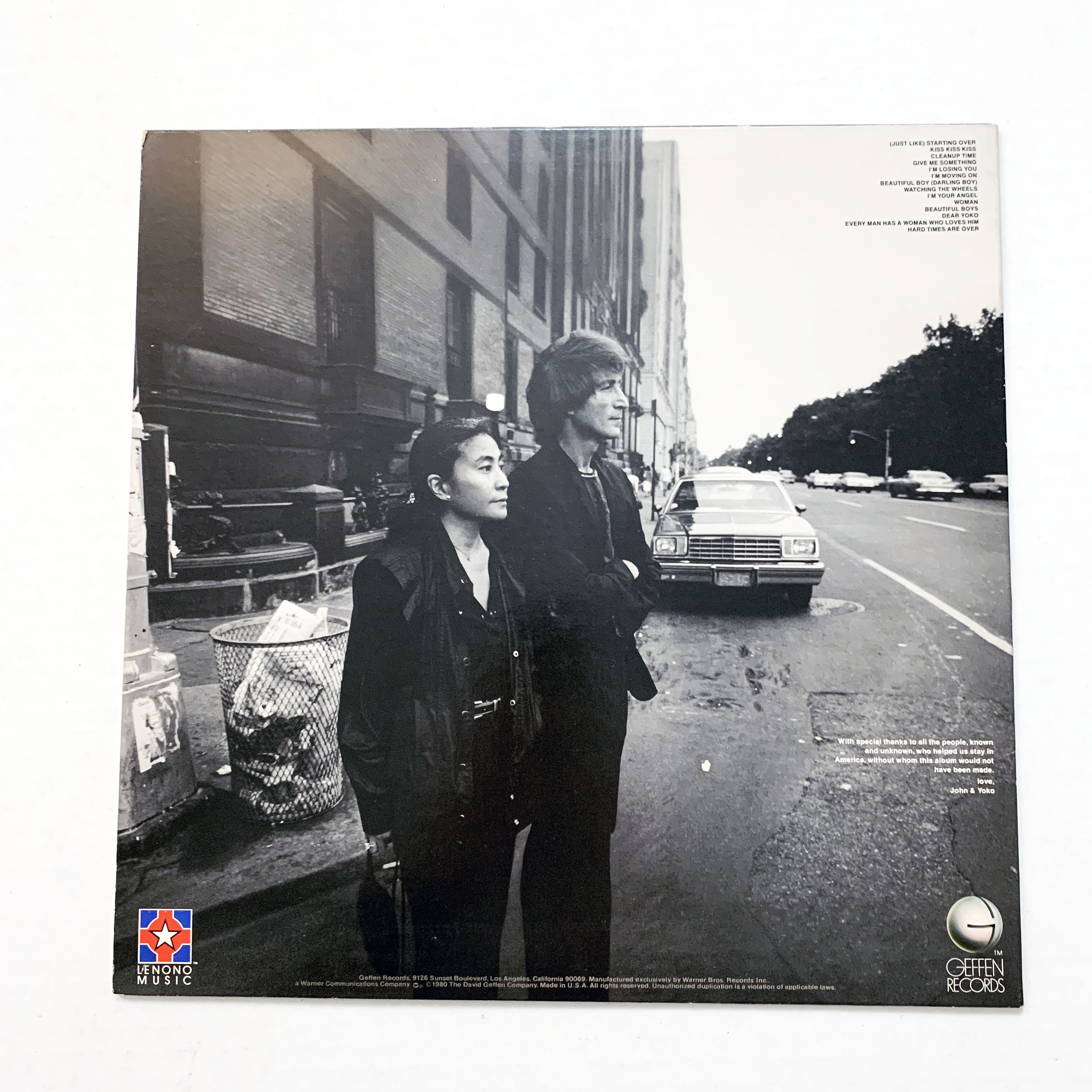 Vintage John Lennon Yoko Ono - Double Fantasy 1980 LP Record Vinyl