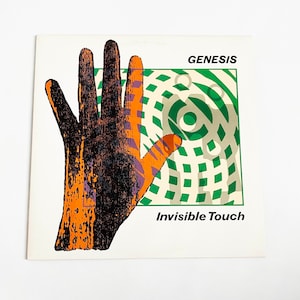 Vintage Genesis Invisible Touch Album Vinyl LP Record Original Excellent 12&quot; 80s 1986 1980s Phil Collins