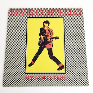 Vintage Original Elvis Costello My Aim is True Original 1977 LP with Liner Record Album Vinyl 35037
