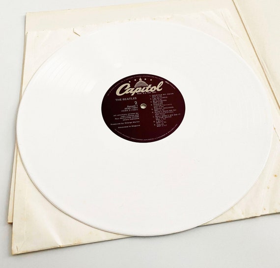 Vintage the Beatles White With White Vinyl and Poster Album