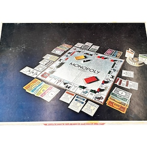 Vintage Monopoly by Parker Brothers 1974 Anniversary Edition 100% Complete Board Game 70s Games 1970s