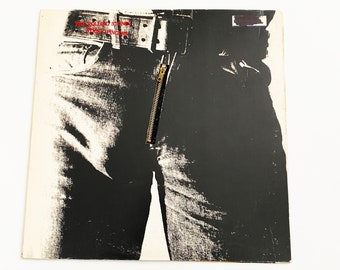 Vintage Rolling Stones Sticky Fingers Zipper Cover LP Record