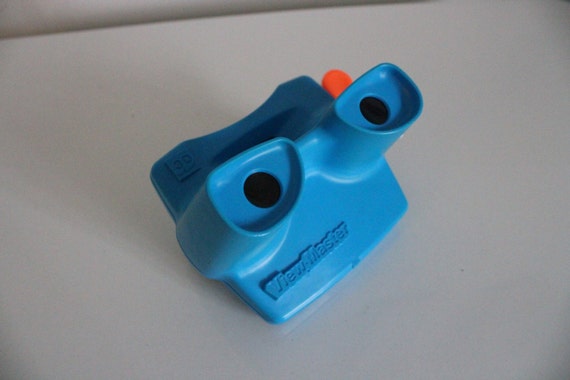 Vintage 1980s View Master 3D Toy in Blue Viewmaster 80s Toys