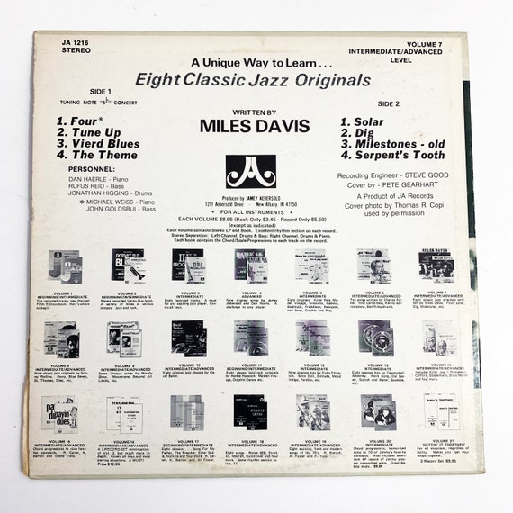 Vintage Miles Davis Volume 7 Play A Long LP Vinyl 12 Record Album