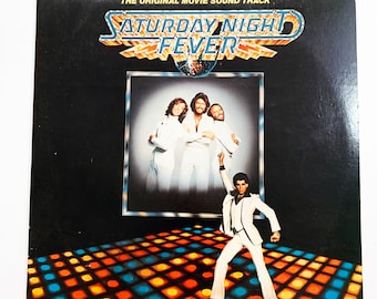 Vintage Saturday Night Fever Movie Soundtrack Motion Picture LP Record Vinyl John Travolta Double Album 70s Dance Disco