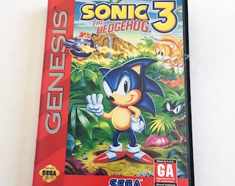 Vintage Sega Genesis Sonic the Hedgehog 3 Tested Excellent Very Clean 1994 Video Game Complete