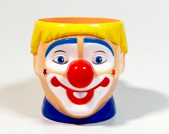Vintage Ringling Brothers Barnum Bailey Circus Clown Face Plastic Mug