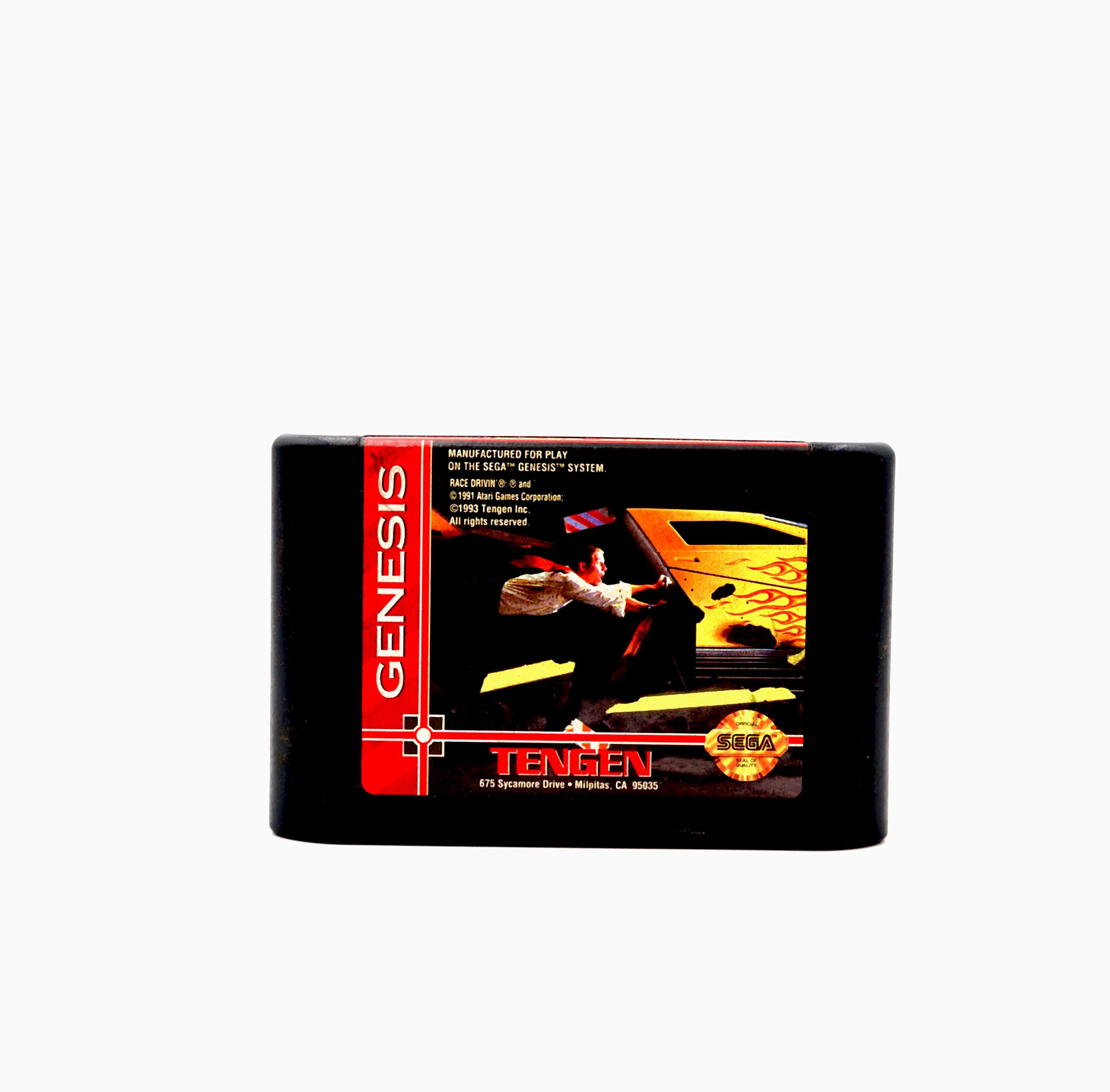 Vintage Sega Genesis 1993 Race Drivin Tengen Video Game 90's Game