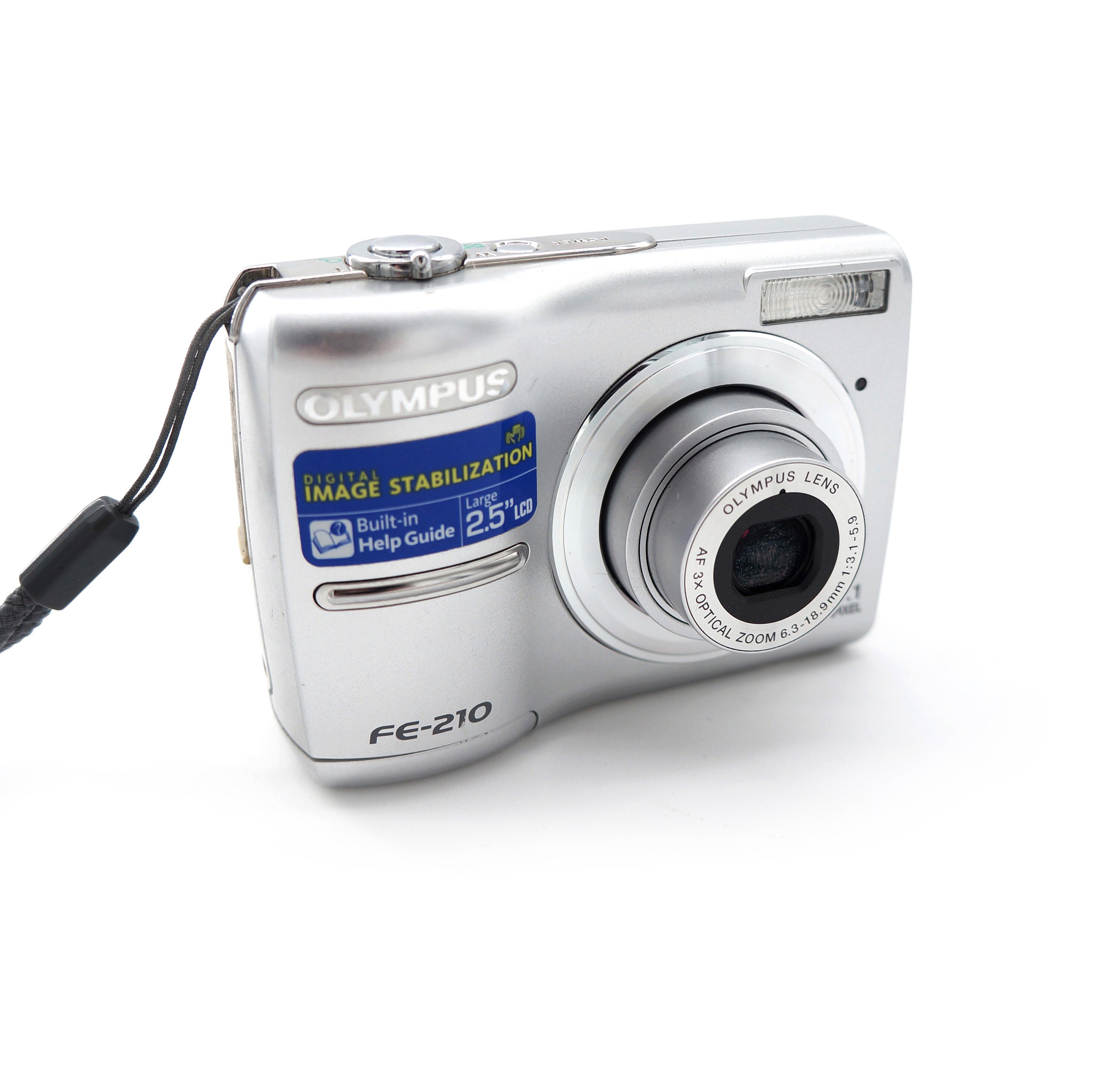 Vintage Olympus FE-210 7MP Silver Digital Camera Digi Zoom