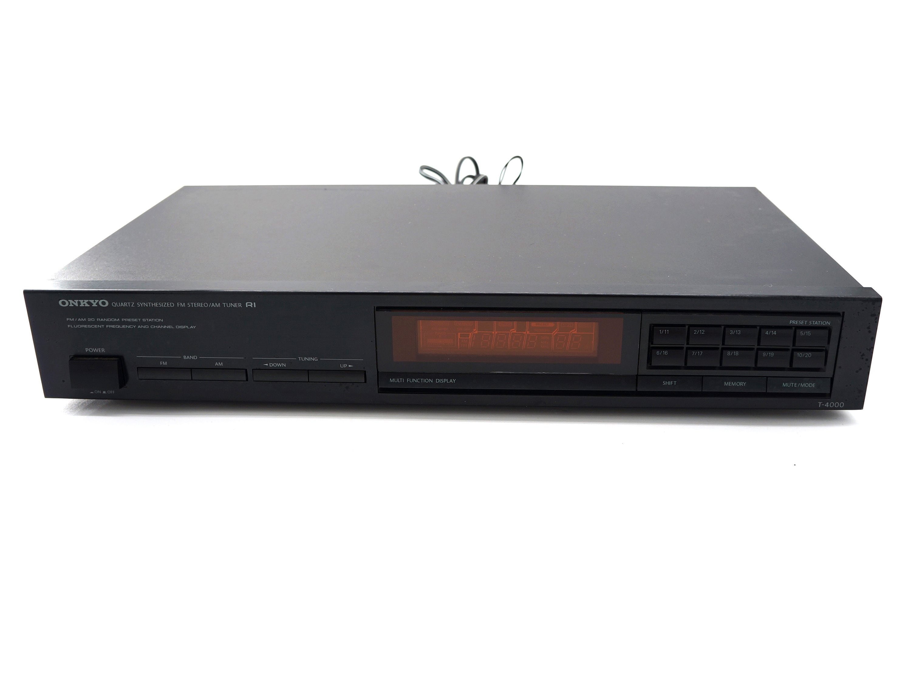 Vintage Onkyo T-4000 Quartz Synthesized AM/FM Stereo Tuner