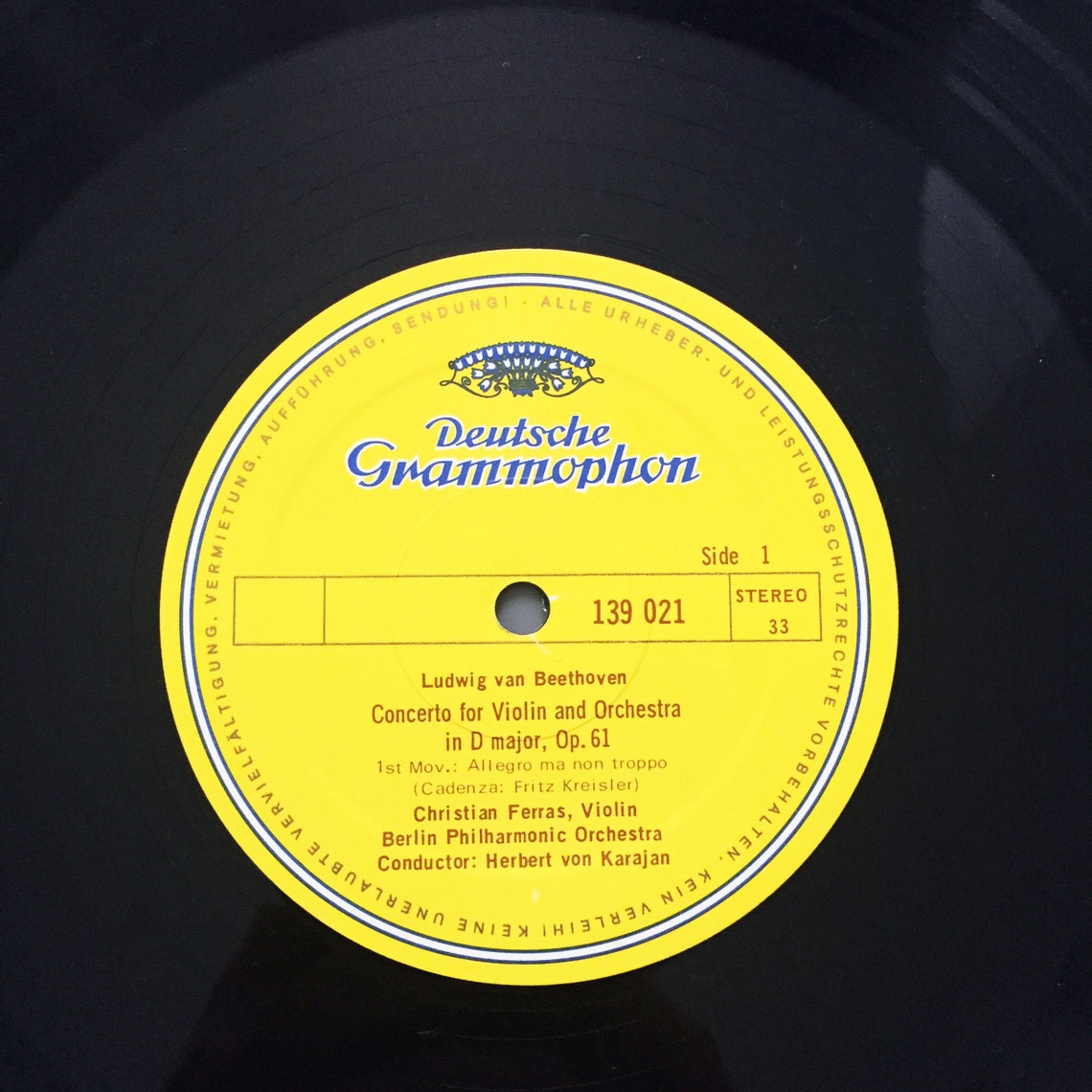Vintage Beethoven Violin Concerto LP Record Album Vinyl 1967 - Etsy