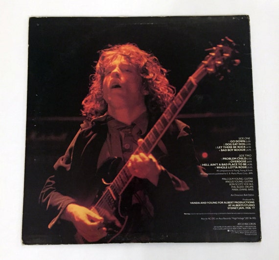 AC/DC Let There Be Rock Vinyl Record LP, 1977 Album - Etsy
