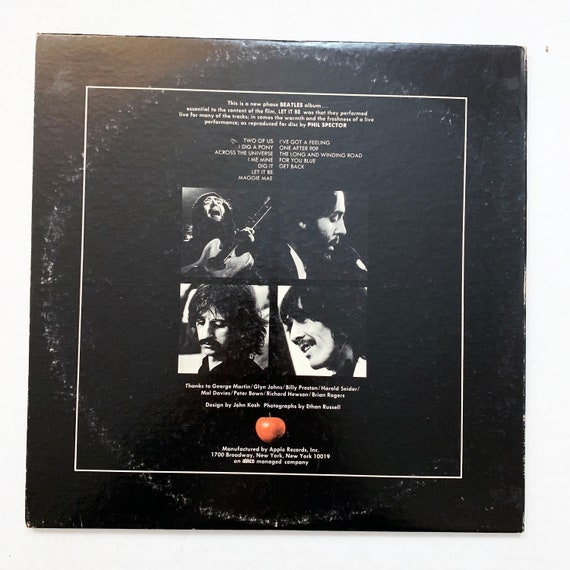 Vintage the Beatles Let It Be 12