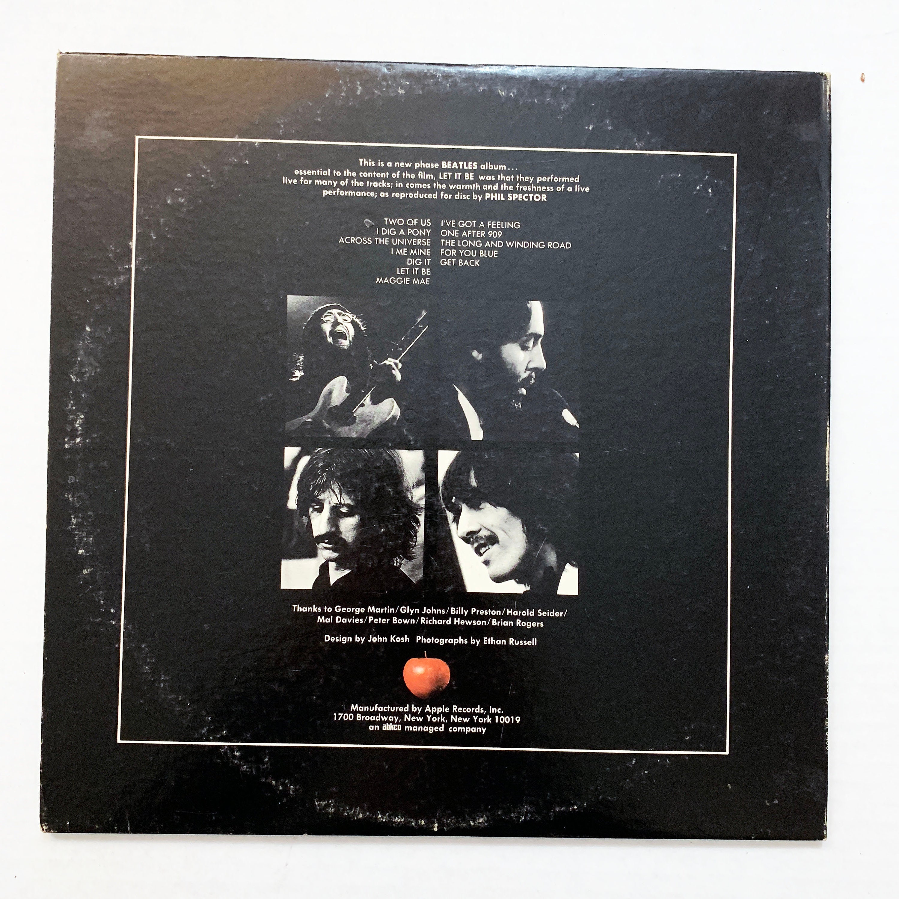 The Beatles Vinyl Album: Vintage 1970 Let It Be LP Record, Classic