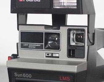 Polaroid Sun 600 LMS Instant Camera, Vintage Silver (Tested & Working)