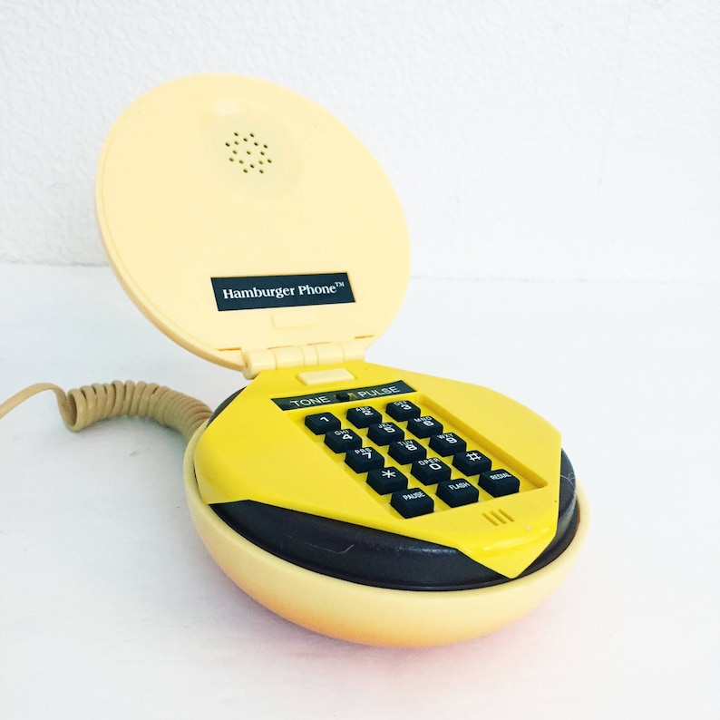 Vintage Novelty Juno Hamburger Phone 1990s Working Burger Etsy