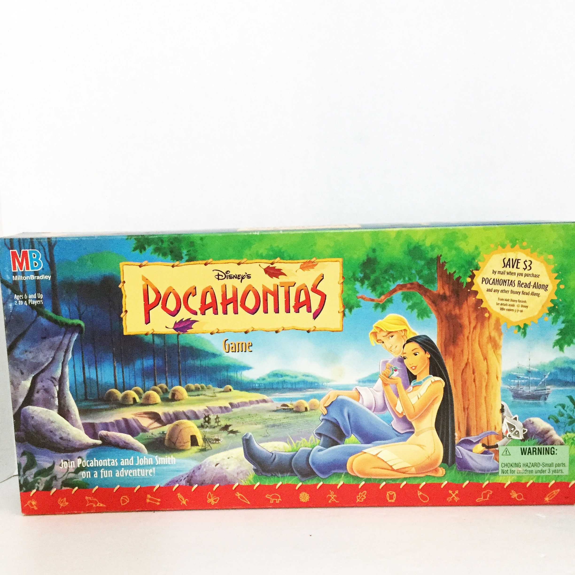 Pocahontas Board Game: Vintage 1990s Disney - Complete Milton