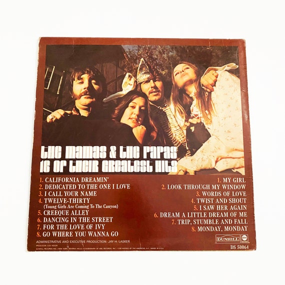 Vintage 1969 the Mamas & the Papas 16 of Their Greatest Hits LP