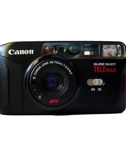 Vintage Canon Sure Shot Telemax 35mm Point and Shoot Film Camera