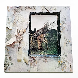 Vintage Led Zeppelin IV LP Record Album Vinyl No Barcode 1971 70s Vinyl 1970s Classic Rock Stairway to Heaven 7208