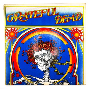 Vintage Grateful Dead 1971 Live Double Album Skull and Roses Vinyl LP Record Original Excellent 12&quot; 70s Jam Band