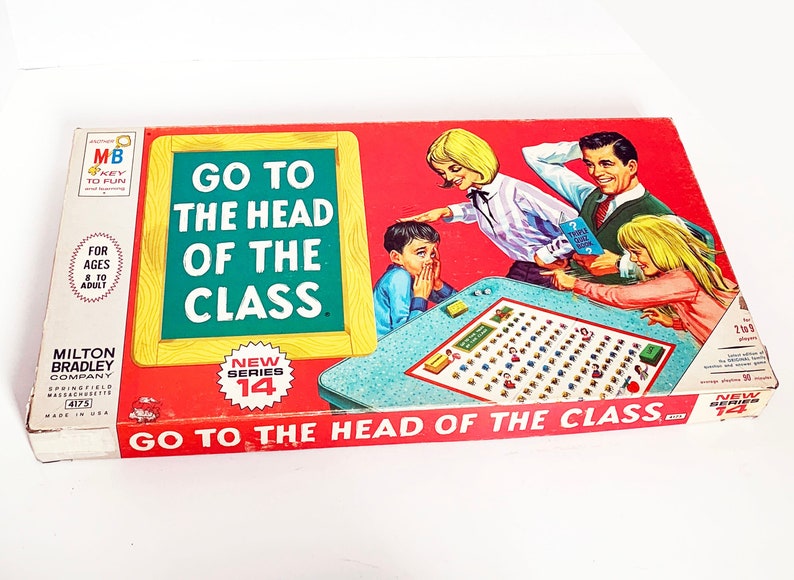Vintage 1967 Go to the Head of the Class Board Game 100 Etsy
