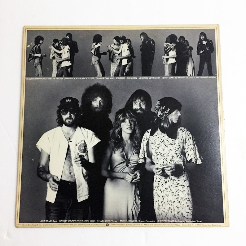 Vintage Original Fleetwood Mac Rumours LP with Liner 1977 Record Album Vinyl 12 Dreams 1970s Go Your Own Way image 2