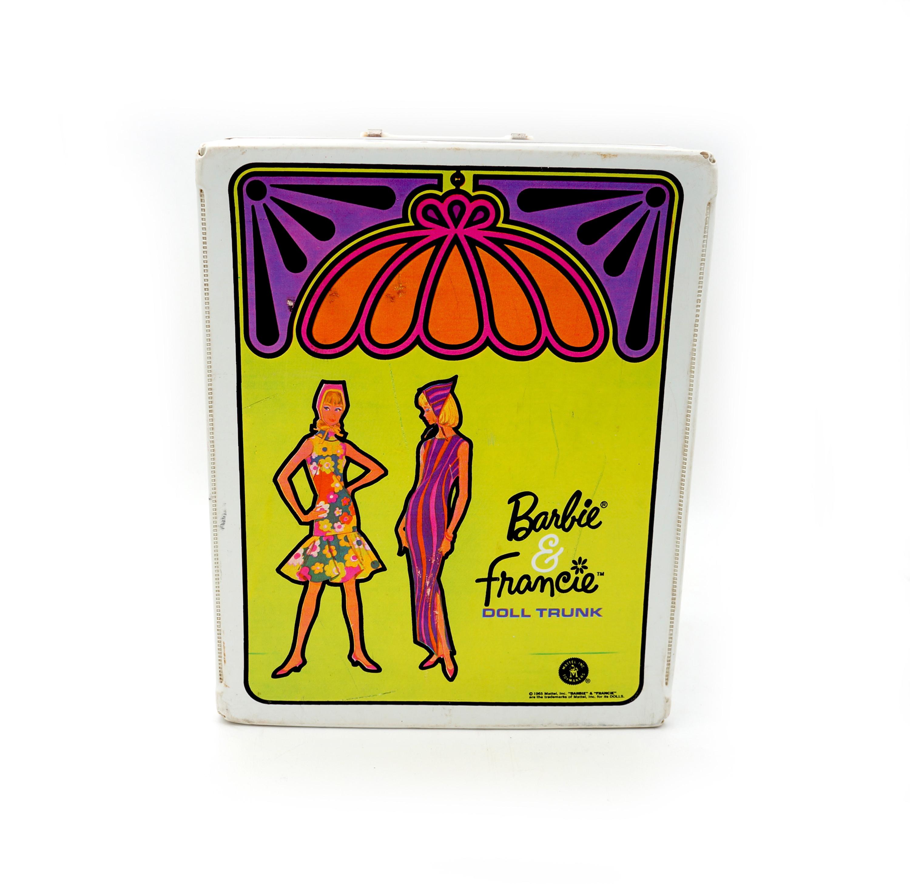 Vintage 1965 Mattel Barbie & Francie Doll Trunk 1960