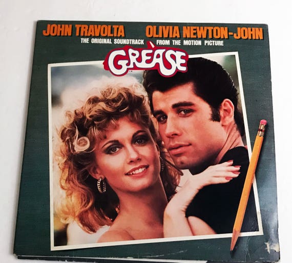Vintage Grease Soundtrack Motion Picture LP Record Vinyl