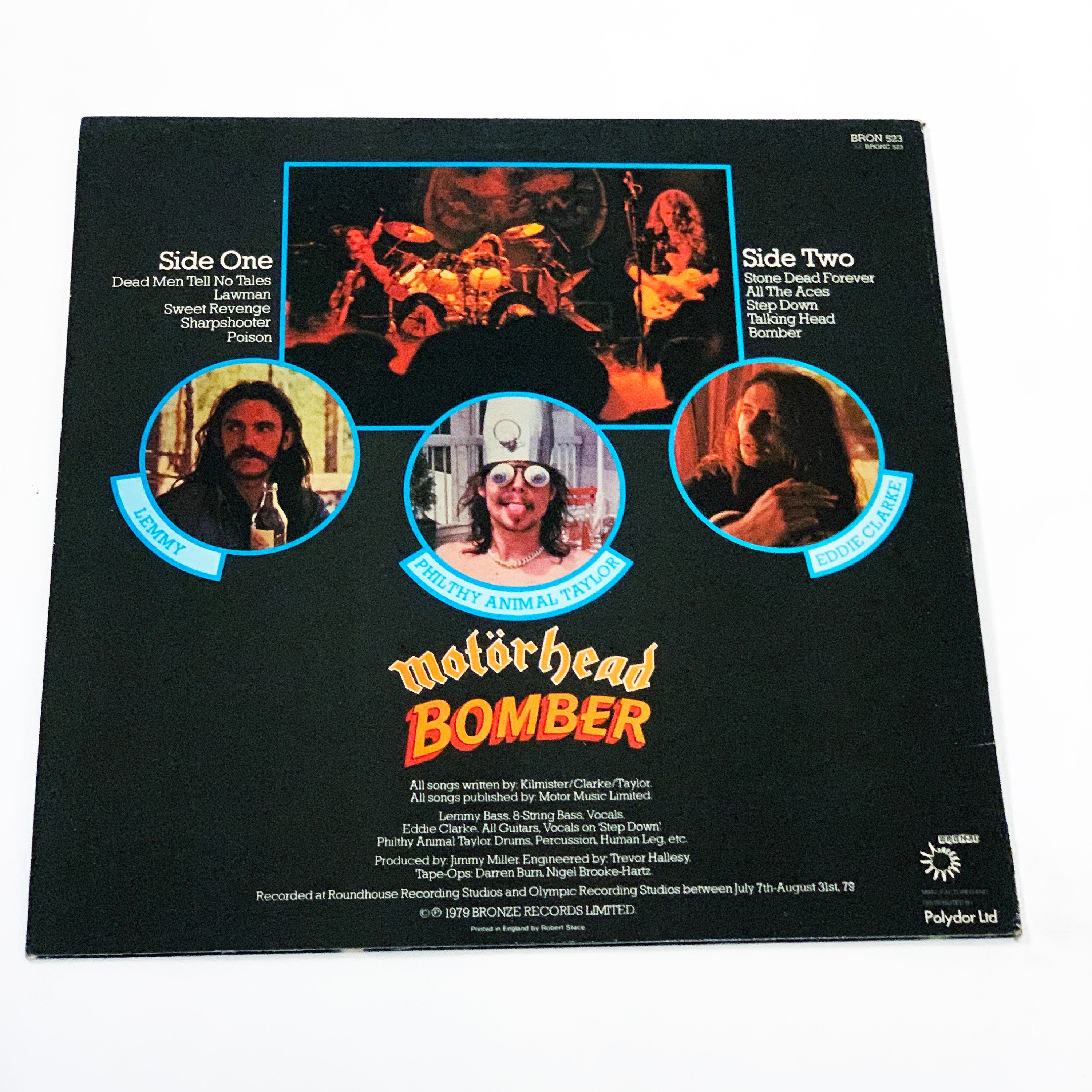 Vintage Motorhead Bomber LP Record Album Vinyl 12