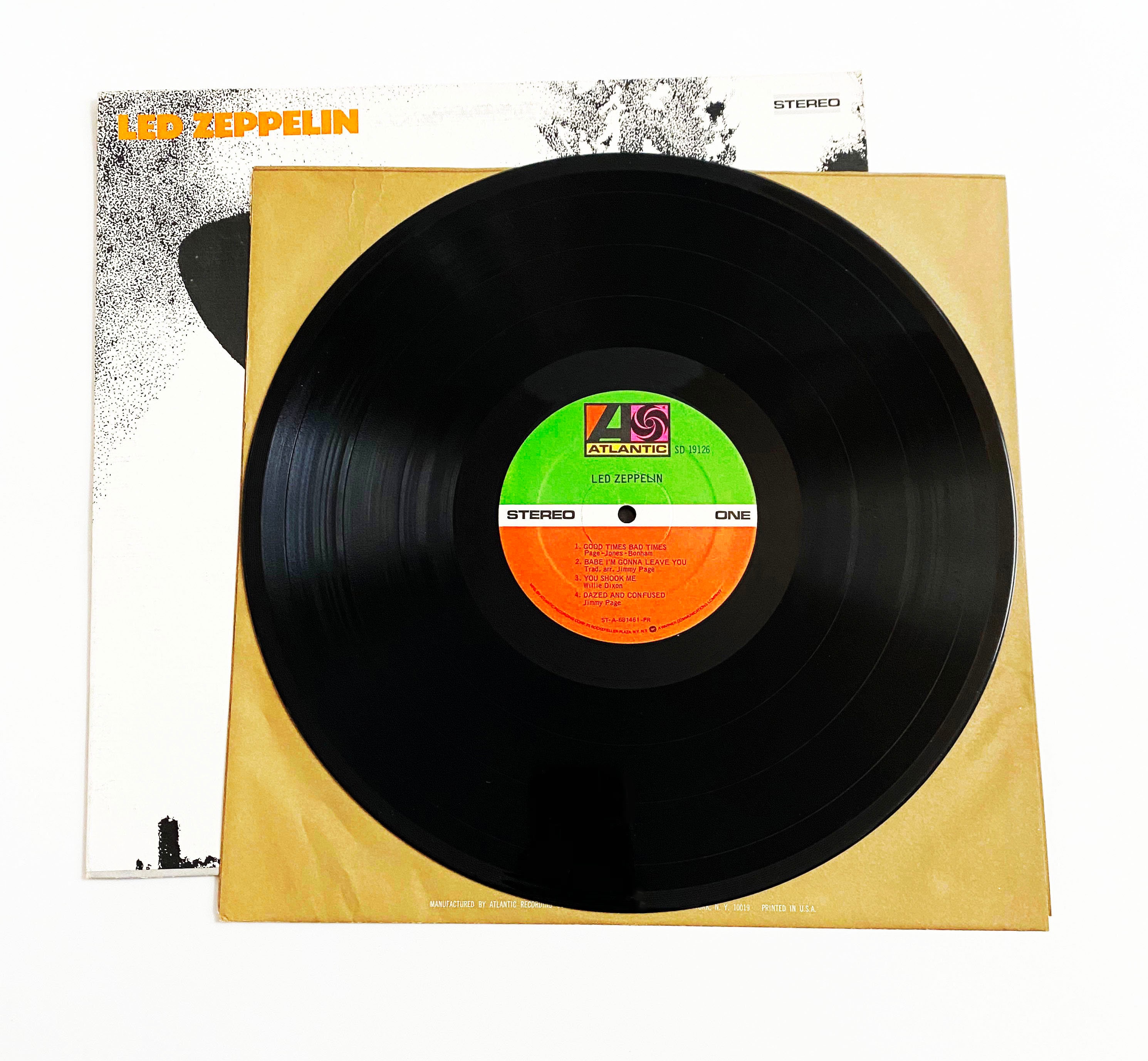 Vintage Led Zeppelin Self Titled LP Record Album Vinyl No Barcode