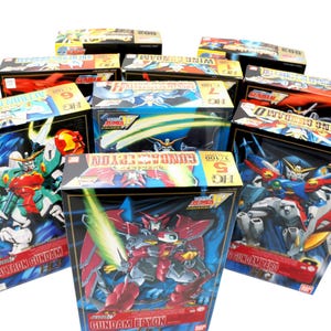 Vintage Lot of 9 Bandai HG Gundam Wing Action Figure Wing Model Kits Assorted Pre-Built 2000 Y2k Epyon Wing Zero Altron