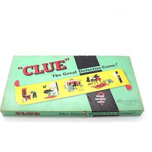 Vintage 1949 Clue The Great Detective Board Game 100% Complete Parker Brothers 1950s Games 50s Toys