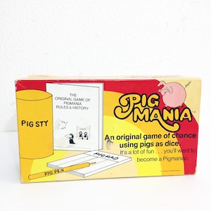 Vintage 1977 Pig Mania Board Game by Parker Brothers Complete Game of Words Excellent Shape 1970s 70s