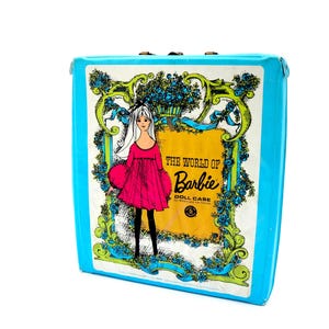 Vintage 1968 Mattel The World Of Barbie Doll Case 1960&#39;s 60&#39;s Barbie Travel Closet Carrying Case