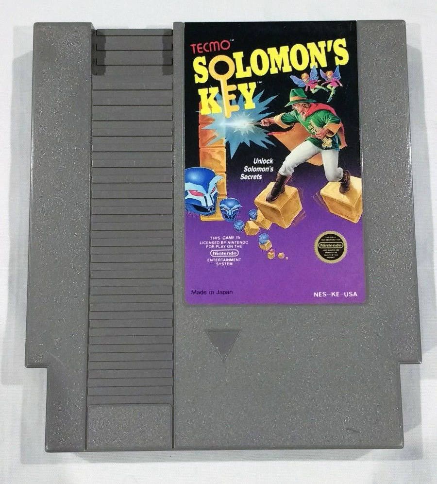 Vintage Nintendo NES Solomons Key Video Game Original