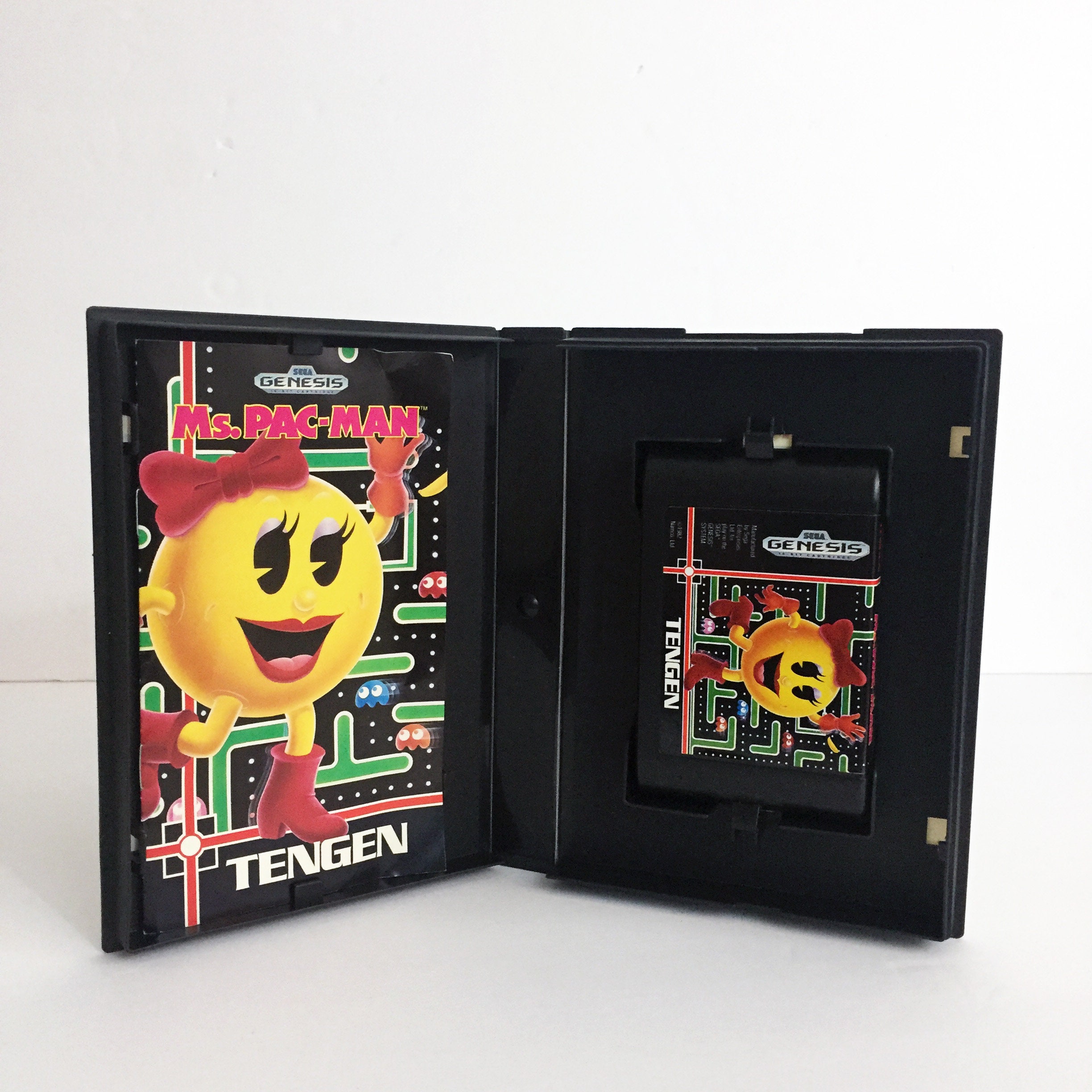 Vintage Sega Genesis Ms Pacman 1991 Tested Excellent Video Game Pac Man ...