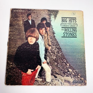 Vintage Rolling Stones Big Hits High Tide and Green Grass LP Record Album Vinyl Original 1966 60s 12&quot;