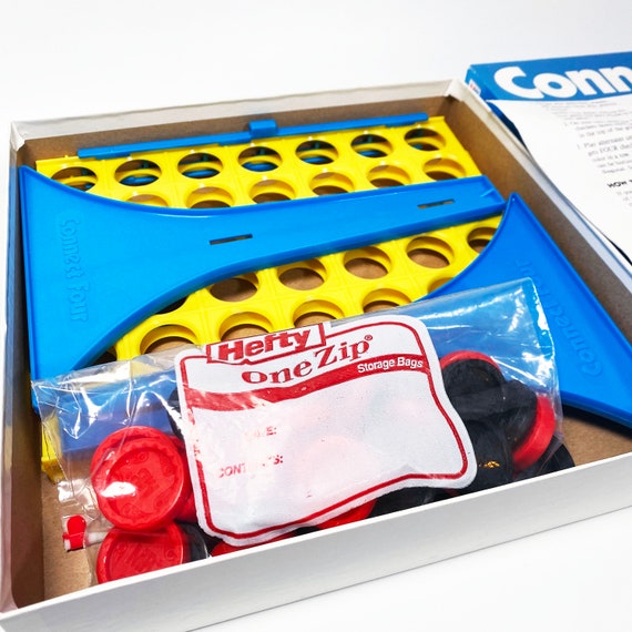 Vintage Connect Four Board Game Milton Bradley 1990 100% Complete