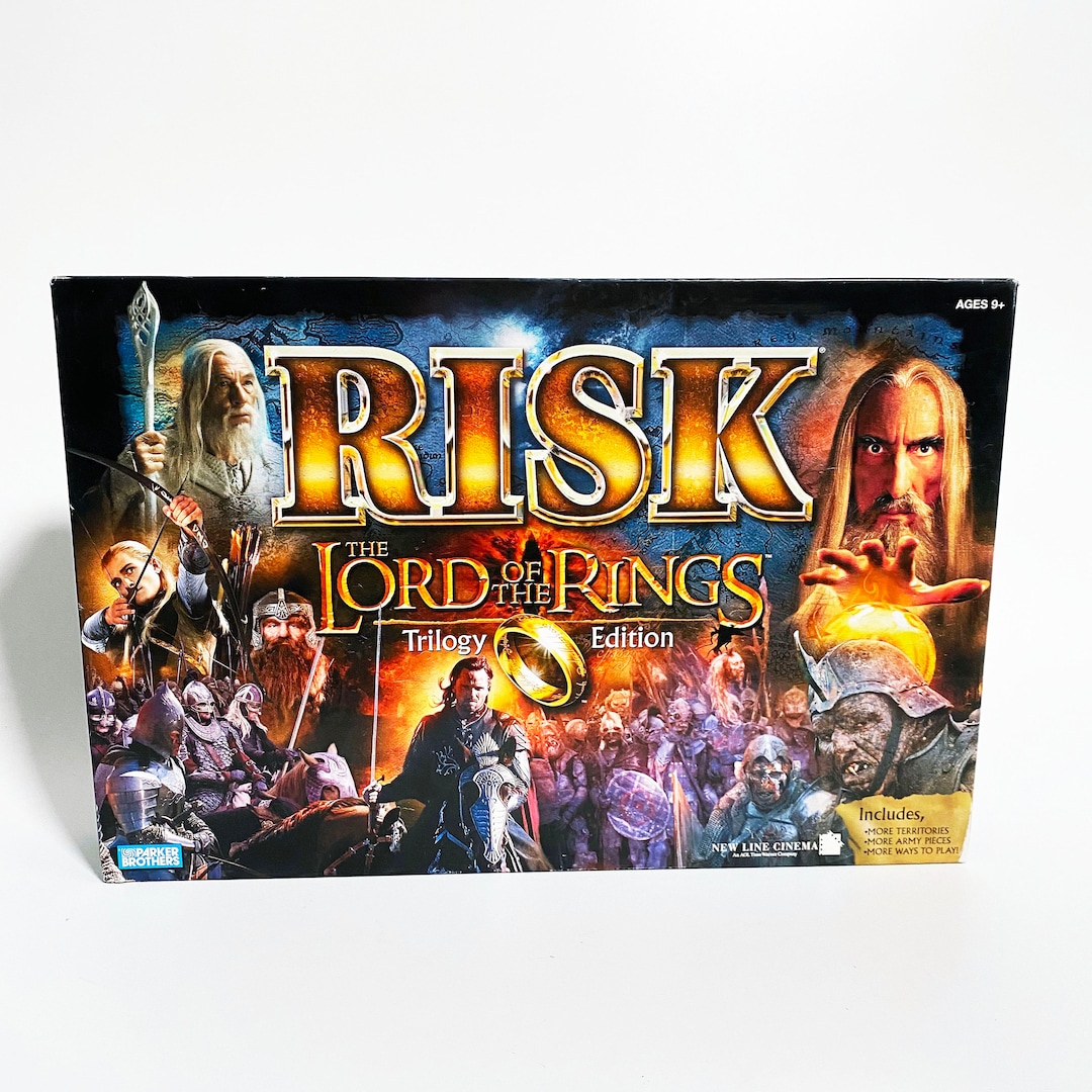 Risk Lord Of The Rings Trilogy Edition Board Game 100 Complete In Box 