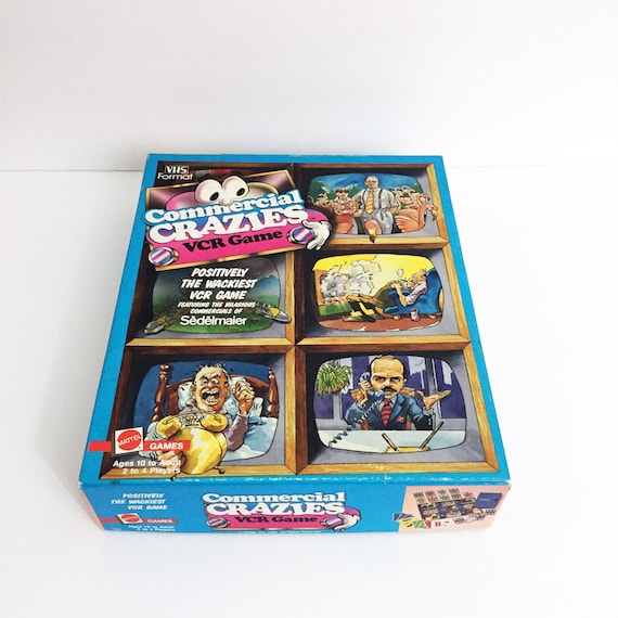 Vintage Mattel Commercial Crazies VCR Video Board Game