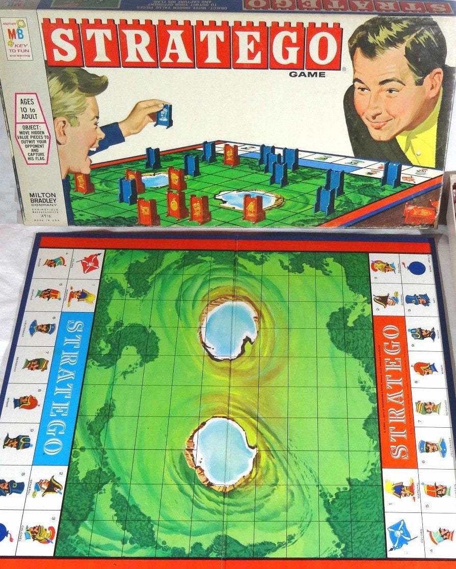 Vintage 1960s Stratego Jeu de société par Milton Bradley 100% Complet -   France