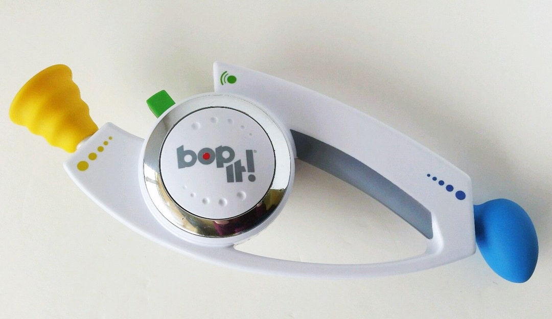 Vintage Bop It Push and Pull Game by Hasbro Toy White 90s 1990s Tested